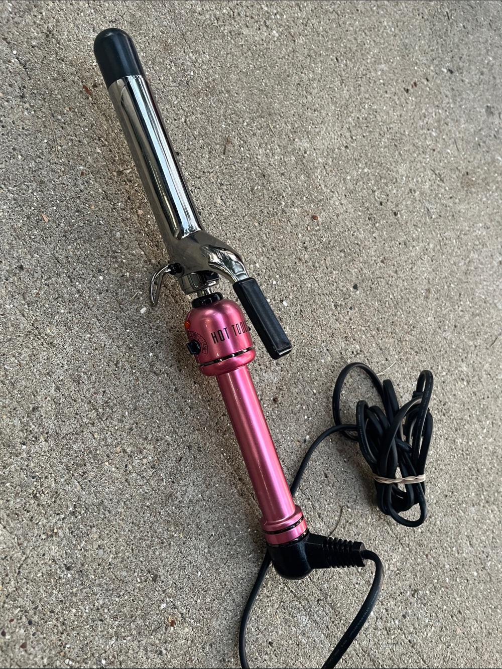 Pink Curling Iron Hair Styling Wand - Hot Tool Style 1 inch